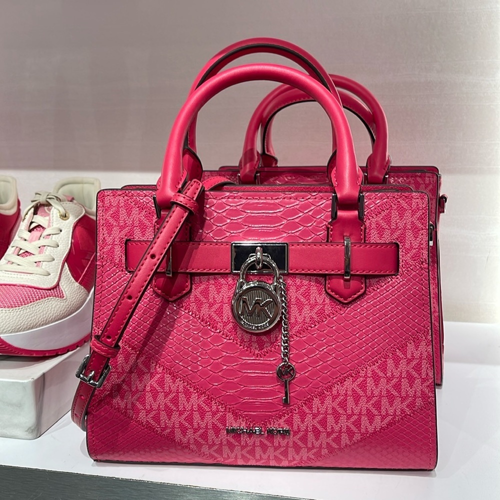 Michael Kors Hamilton Small Satchel Shoulder Crossbody Bag 
Electric Pink
NWT